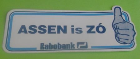 Sticker Assen is ZO(rabobank) - 1