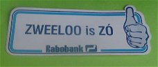 Sticker Zweeloo is ZO(rabobank)