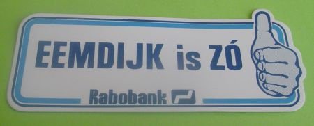 Sticker Eemdijk is ZO(rabobank) - 1