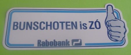 Sticker Bunschoten is ZO(rabobank) - 1