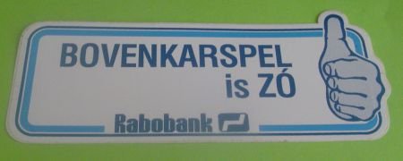 Sticker Bovenkarspel is ZO(rabobank) - 1