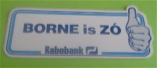 Sticker Borne is ZO(rabobank)