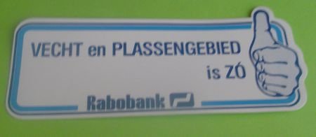 Sticker Vecht en Plassengebied is ZO(rabobank) - 1