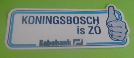 Sticker Koningsbosch is ZO(rabobank) - 1