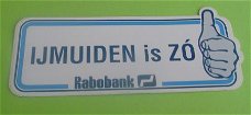 Sticker IJmuiden is ZO(rabobank)