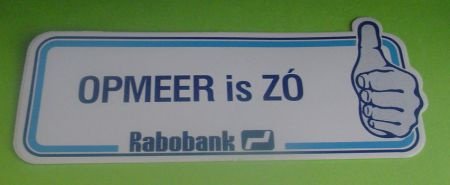 Sticker Opmeer is ZO(rabobank) - 1