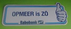 Sticker Opmeer is ZO(rabobank)