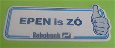 Sticker Epen is ZO(rabobank)