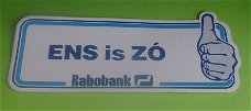 Sticker Ens is ZO(rabobank)