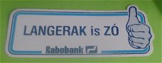 Sticker Langerak is ZO(rabobank)