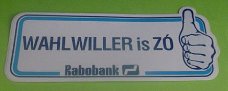 Sticker Wahlwiller is ZO(rabobank)