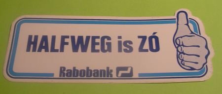 Sticker Halfweg is ZO(rabobank) - 1