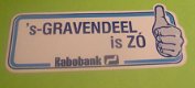Sticker 'S Gravendeel is ZO(rabobank) - 1 - Thumbnail