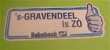 Sticker 'S Gravendeel is ZO(rabobank)