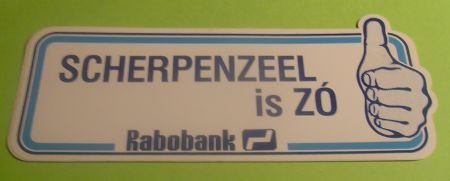 Sticker Scherpenzeel is ZO(rabobank) - 1