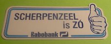 Sticker Scherpenzeel is ZO(rabobank)