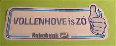 Sticker Vollenhove is ZO(rabobank)