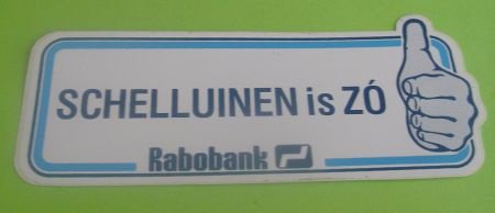 Sticker Schelluinen is ZO(rabobank) - 1