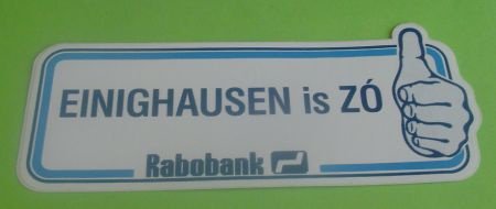 Sticker Enighausen is ZO(rabobank) - nr. 1