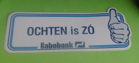 Sticker Ochten is ZO(rabobank) - 1