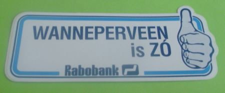 Sticker Wanneperveen is ZO(rabobank) - nr. 1