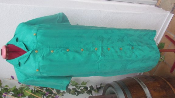 17-25 Prachtige Groene Vintage Jurk Maat XL - 1