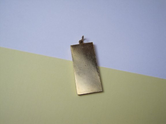 Kettinghanger goudkleurige beschermheilige Christophorus 2.9x0.9 cm - nr. 1