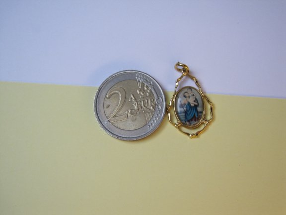 Kettinghanger goudkleurige beschermheilige Christophorus 2.0x1.1 cm - Afbeelding 4