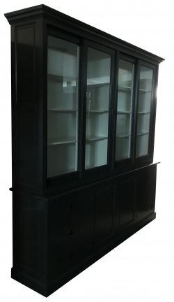 Landelijke buffetkast Houten antraciet - wit 240 x 50/40 x 240cm - nr. 1