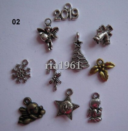 bedeltje/charms setje kerst nr: 02 - nr. 1