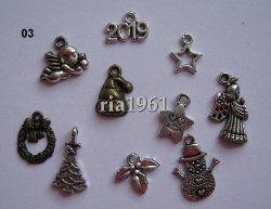 bedeltje/charms setje kerst nr: 03