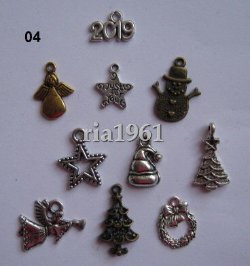 bedeltje/charms setje kerst nr: 04