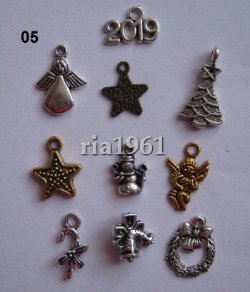 bedeltje/charms setje kerst nr: 05