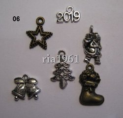 bedeltje/charms setje kerst nr: 06