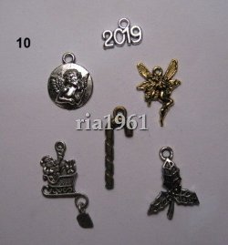 bedeltje/charms setje kerst nr: 10