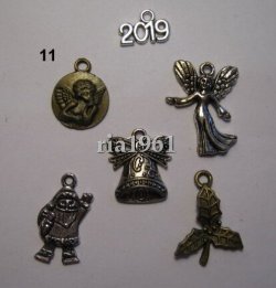bedeltje/charms setje kerst nr: 11