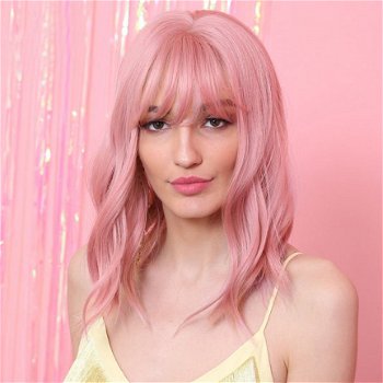 ★ PruikenPlaza ★ Carnaval pruik lang haar pastel kleur - 1