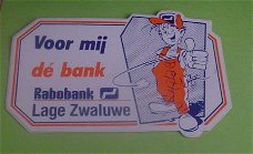 Sticker Voor mij de bank Lage Zwaluwe(rabobank)