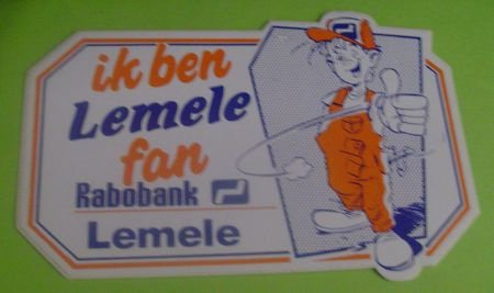 Sticker Ik ben Lemele fan(rabobank) - 1