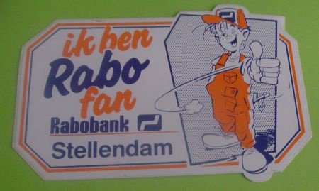 Sticker Ik ben rabo fan Stellendam(rabobank) - nr. 1