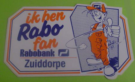 Sticker Ik ben rabo fan Zuiddorpe(rabobank) - nr. 1