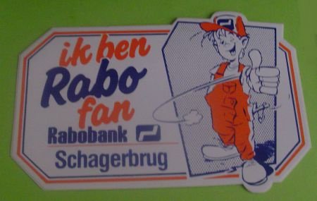 Sticker Ik ben rabo fan Schagerbrug(rabobank) - nr. 1