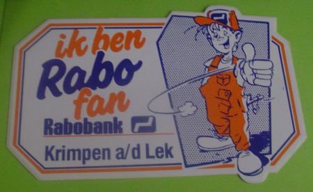 Sticker Ik ben rabo fan Krimpen a/d Lek(rabobank) - nr. 1