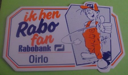 Sticker Ik ben rabo fan Oirlo(rabobank) - nr. 1