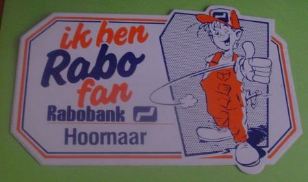 Sticker Ik ben rabo fan Hoornaar(rabobank) - nr. 1