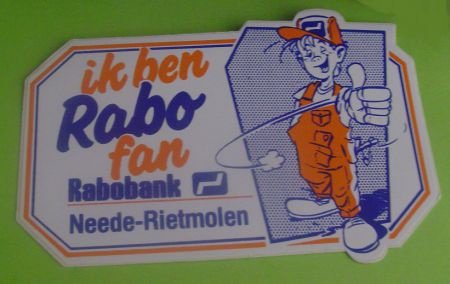 Sticker Ik ben rabo fan Neede-Rietmolen(rabobank) - nr. 1