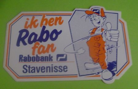 Sticker Ik ben rabo fan Stavenisse.(rabobank) - nr. 1