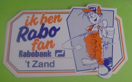 Sticker Ik ben rabo fan 'T Zand(rabobank) - nr. 1