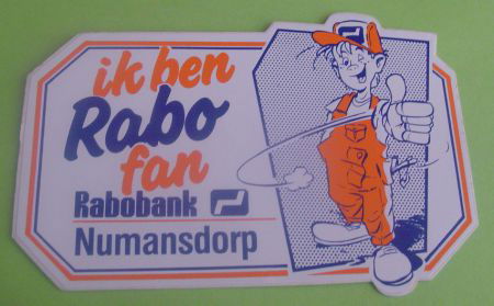 Sticker Ik ben rabo fan Numansdorp(rabobank) - nr. 1