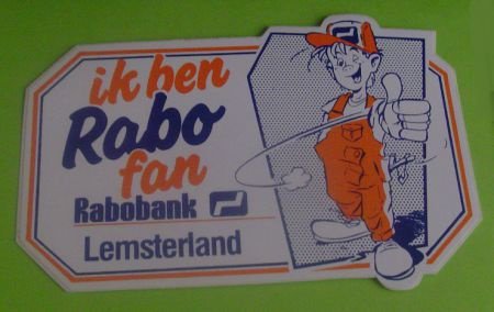 Sticker Ik ben rabo fan Lemsterland (rabobank) - nr. 1